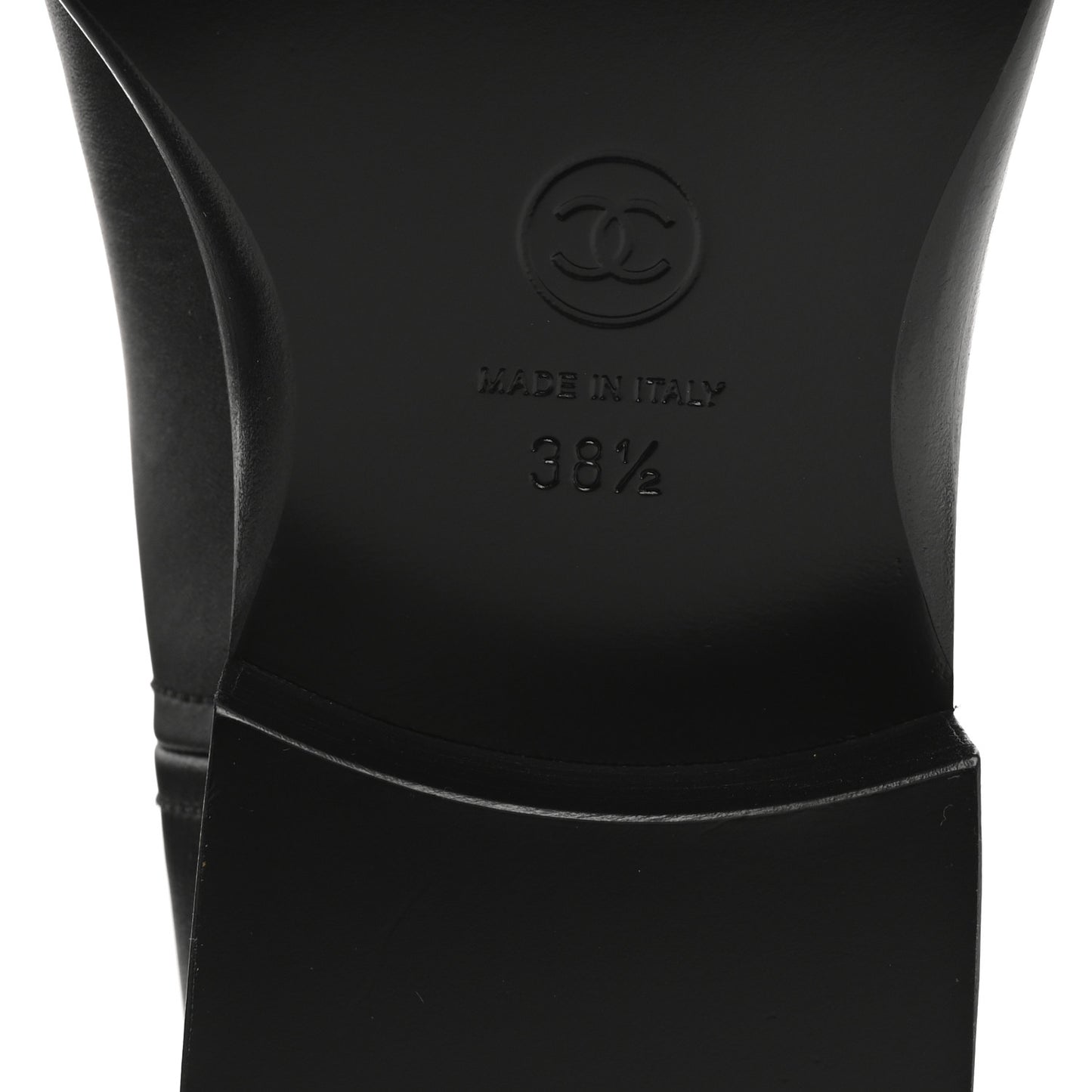 Calfskin Cap Toe CC Riding Boots 38.5 Black