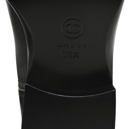 Chanel Calfskin Cap Toe CC Riding Boots 38.5 Black 7 of 9