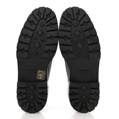 Hermes Calfskin Womens Icone Loafers 36.5 Black 6 of 10