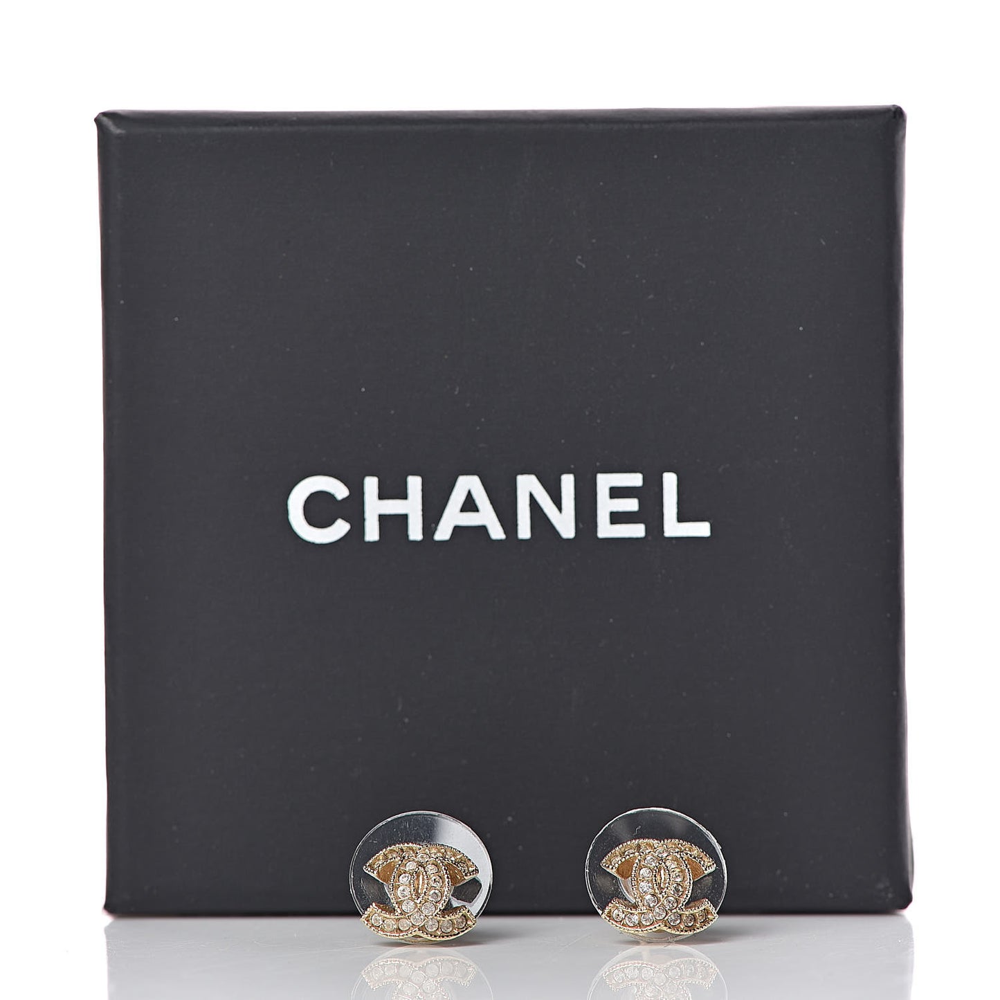 Crystal CC Earrings Gold
