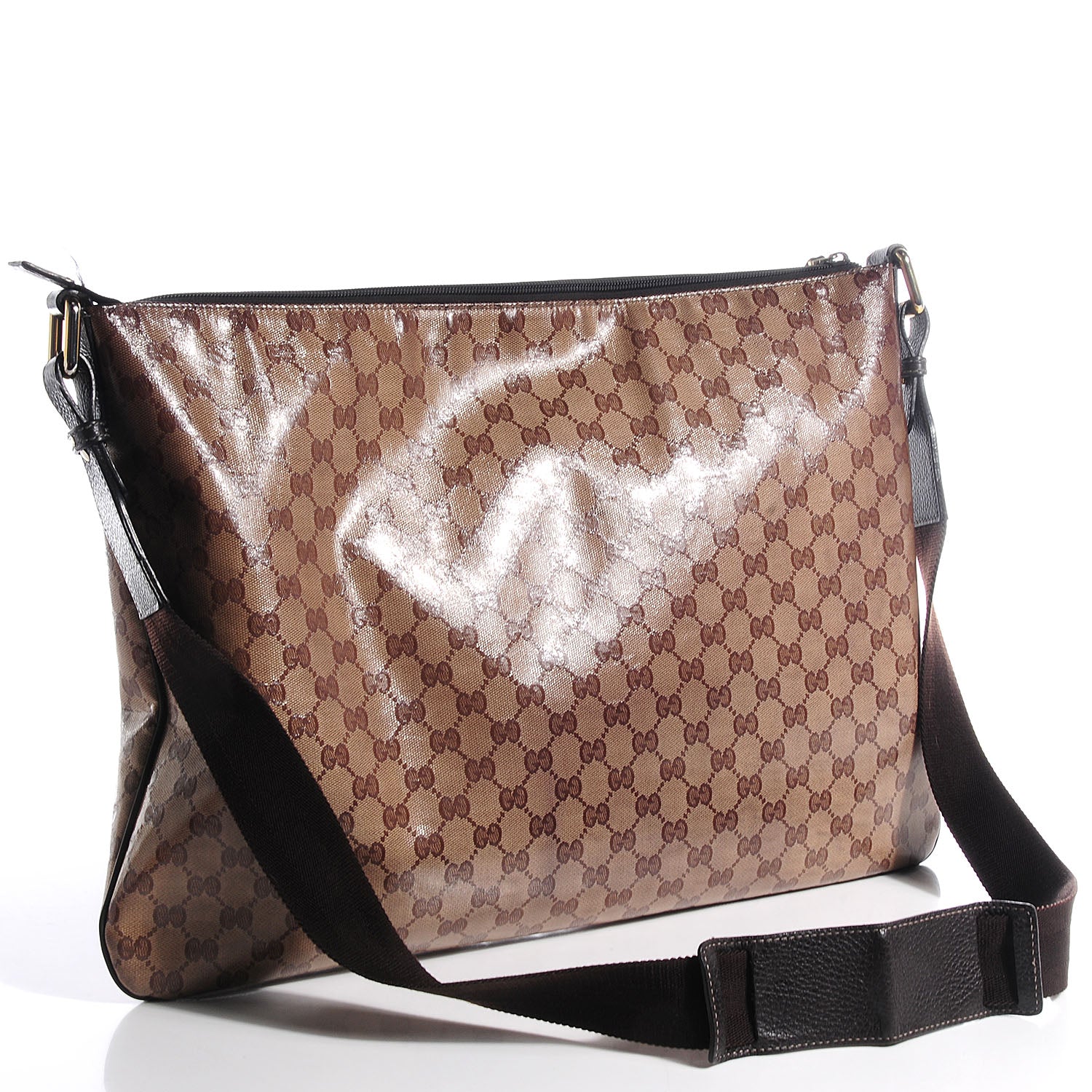 Gucci Crystal Monogram Messenger Bag Brown 3 of 7