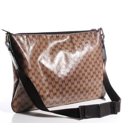 Gucci Crystal Monogram Messenger Bag Brown 3 of 7