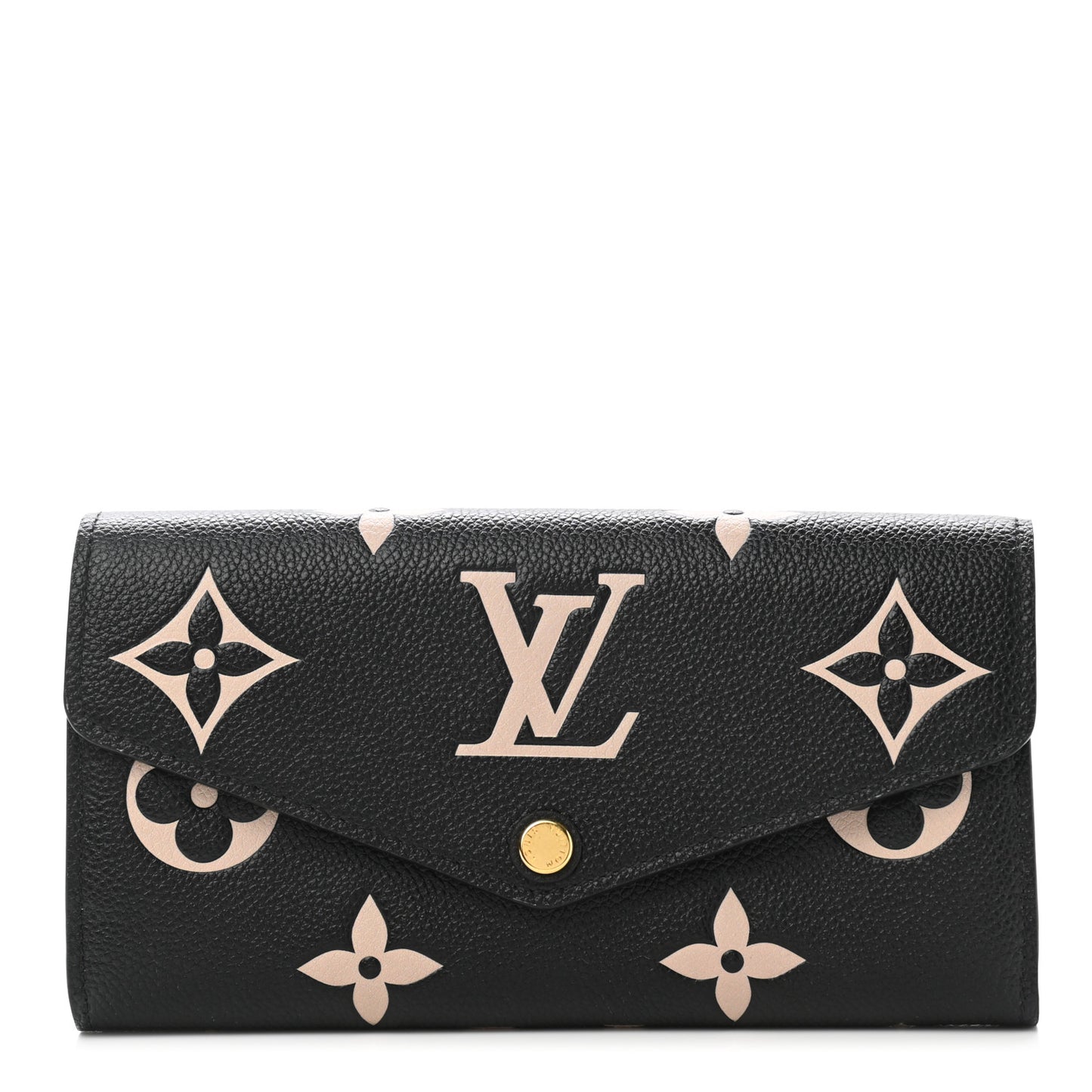 Monogram Empreinte Giant Sarah Wallet Black Beige