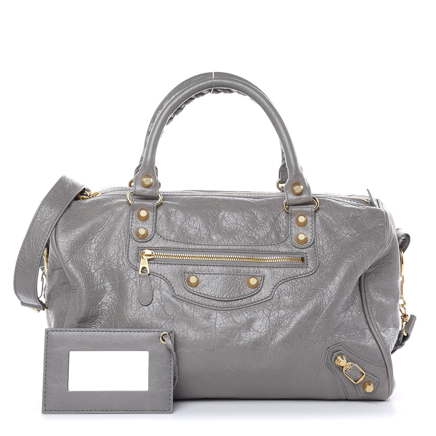 Balenciaga Agneau Giant 12 Gold Hardware Boston Gris Pyrite 1 of 11