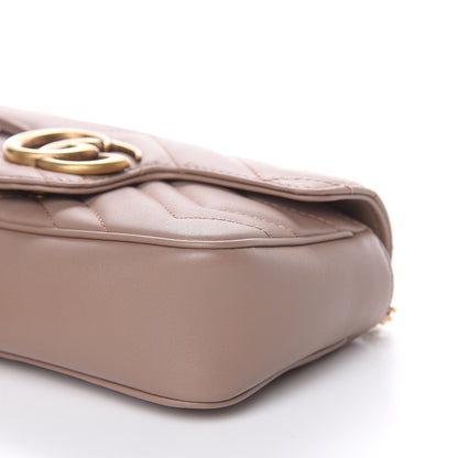 Gucci Calfskin Matelasse Super Mini GG Marmont Shoulder Bag Porcelain Rose 10 of 11