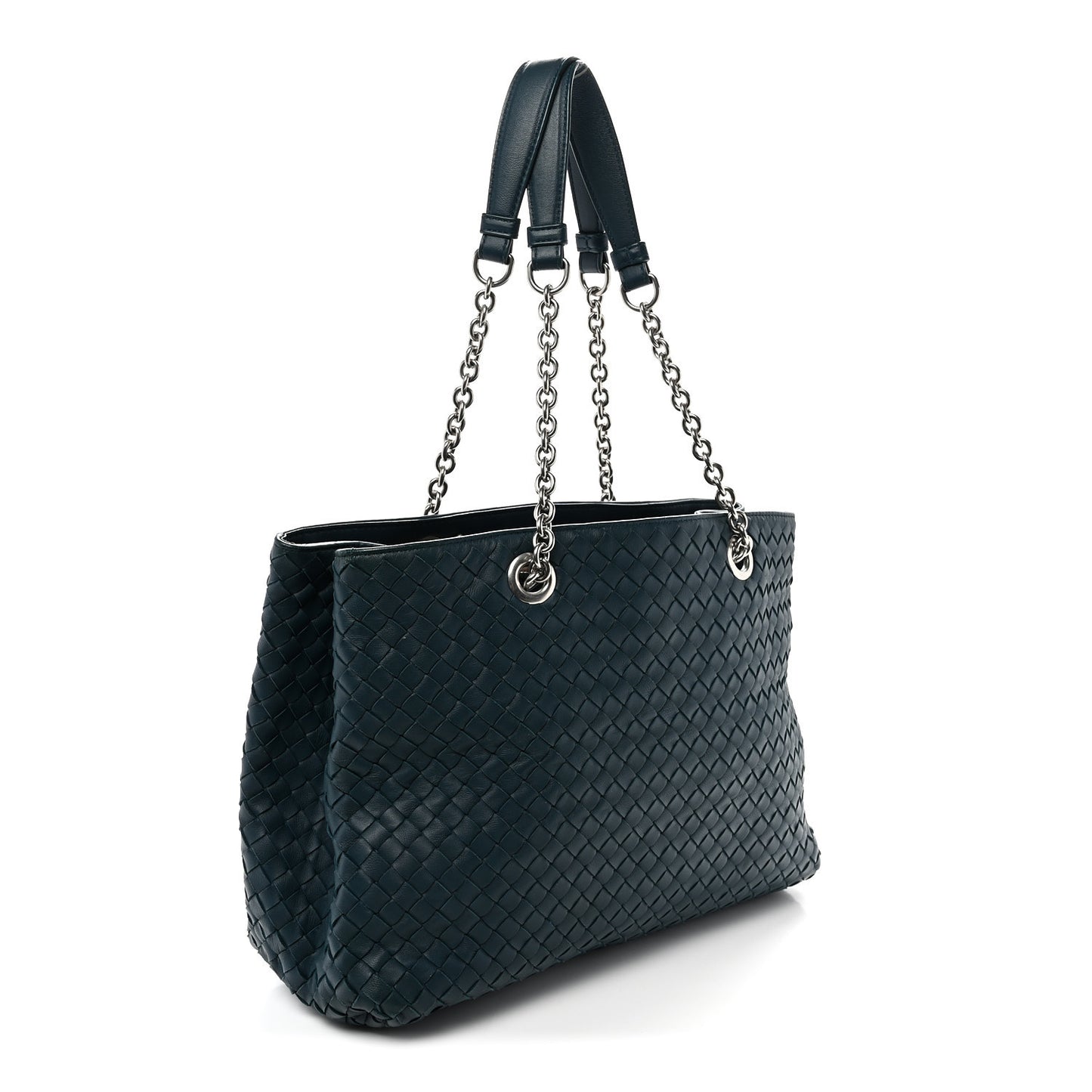 Nappa Intrecciato Medium Classic Chain Strap Tote Mallard