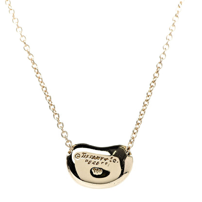 Tiffany 18K Yellow Gold 12mm Elsa Peretti Bean Pendant Necklace 5 of 7