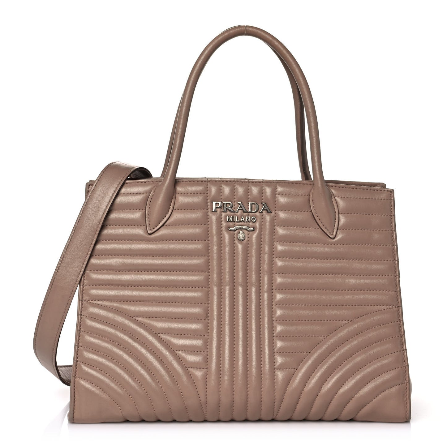 Soft Calfskin Impunture Diagramme Tote Cipria