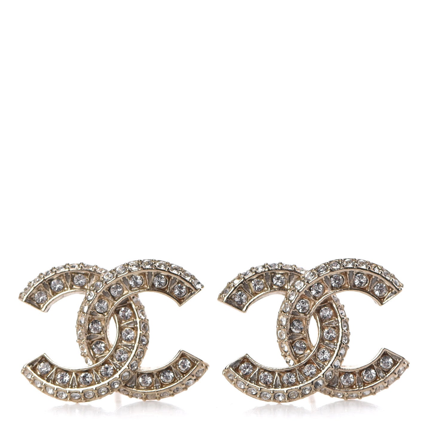 Crystal CC Earrings Gold