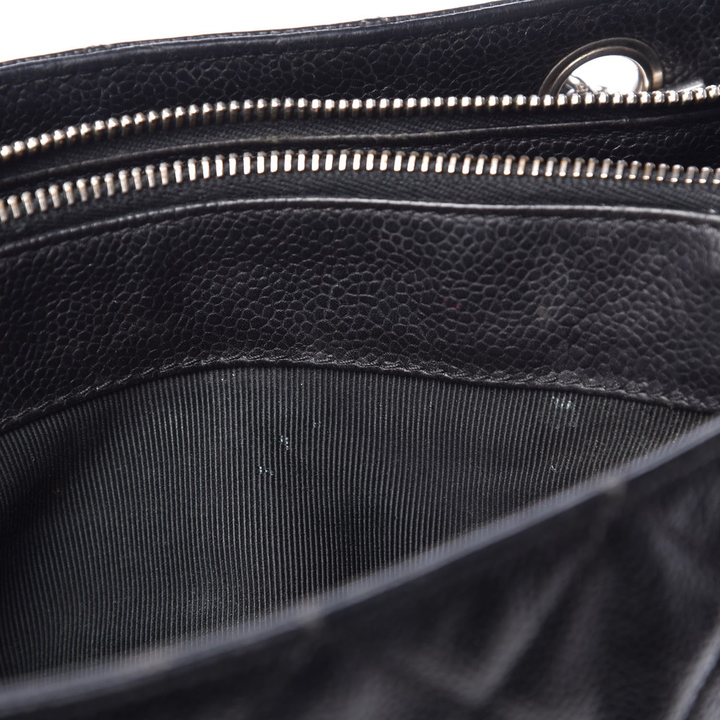 Caviar Quilted Flap Shoulder Bag Black