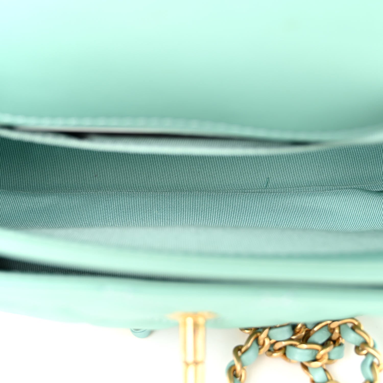 Chanel Calfskin Quilted Top Handle Flap Light Blue 5 of 10