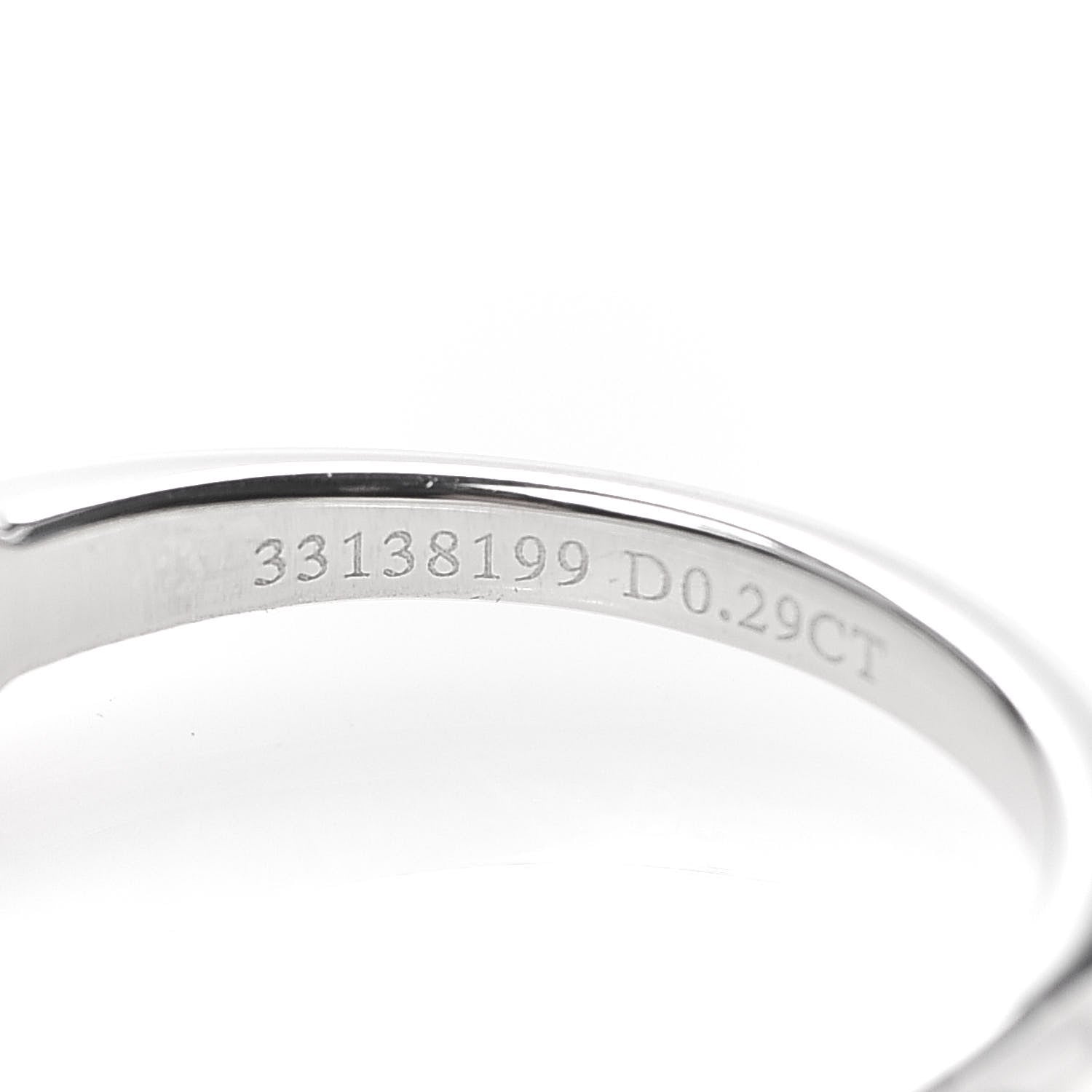 Tiffany Platinum Diamond .29ct Solitaire Engagement Ring 52 6 6 of 6