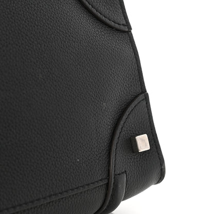 Celine Drummed Calfskin Mini Luggage Black 11 of 15