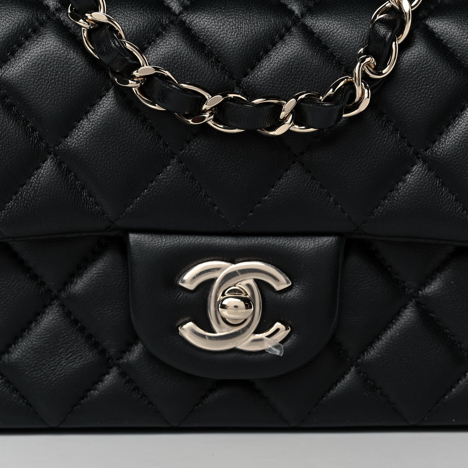 Chanel Lambskin Quilted Mini Rectangular Flap Black 10 of 11