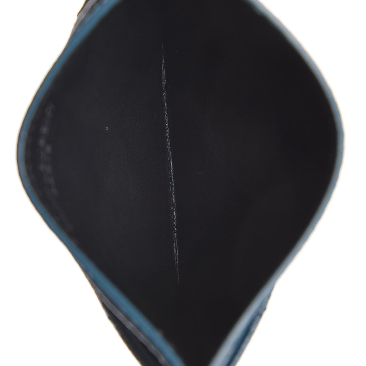 Grain De Poudre Matelasse Chevron Monogram Credit Card Case Peacock Green