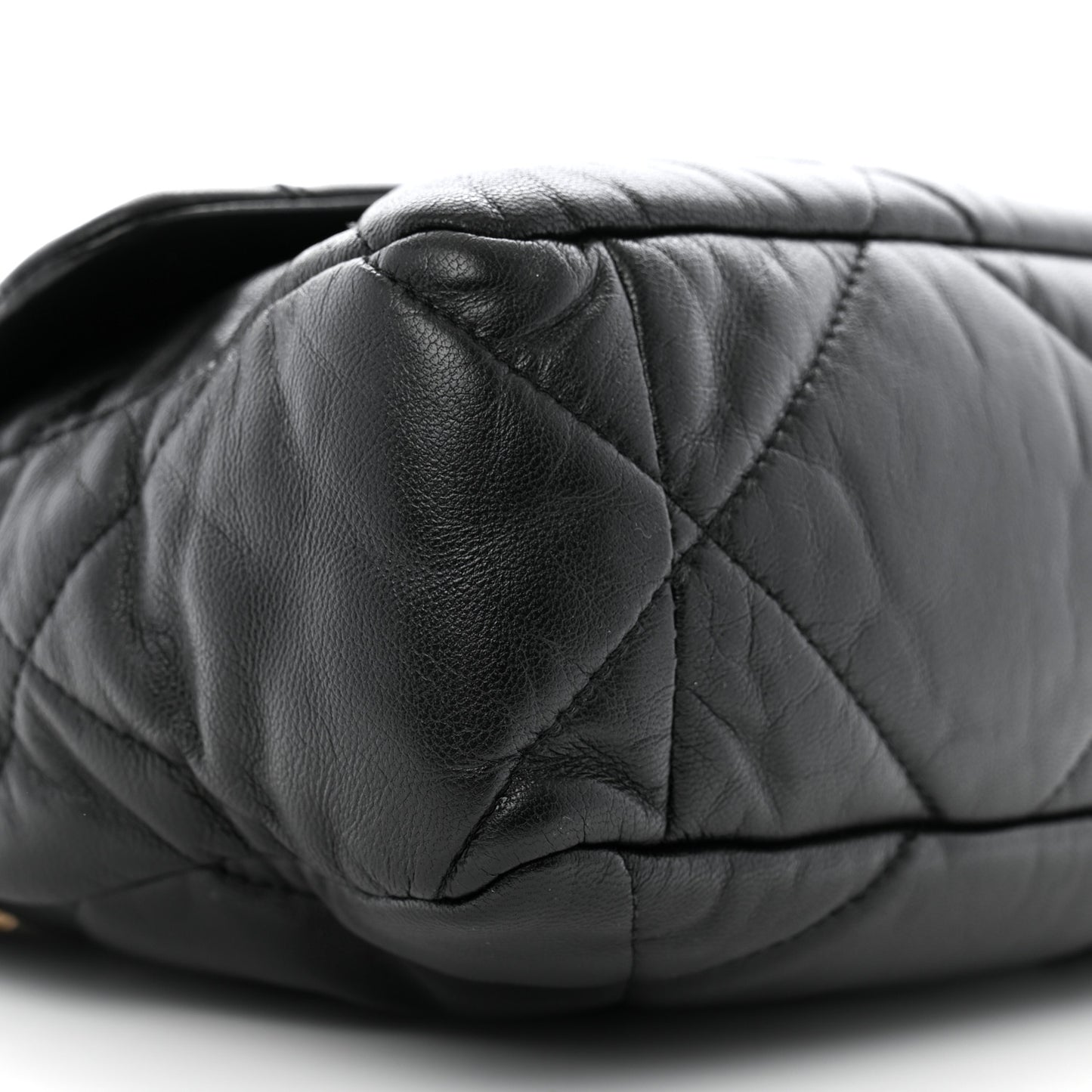 Goatskin Quilted Large Chanel 19 Flap Black