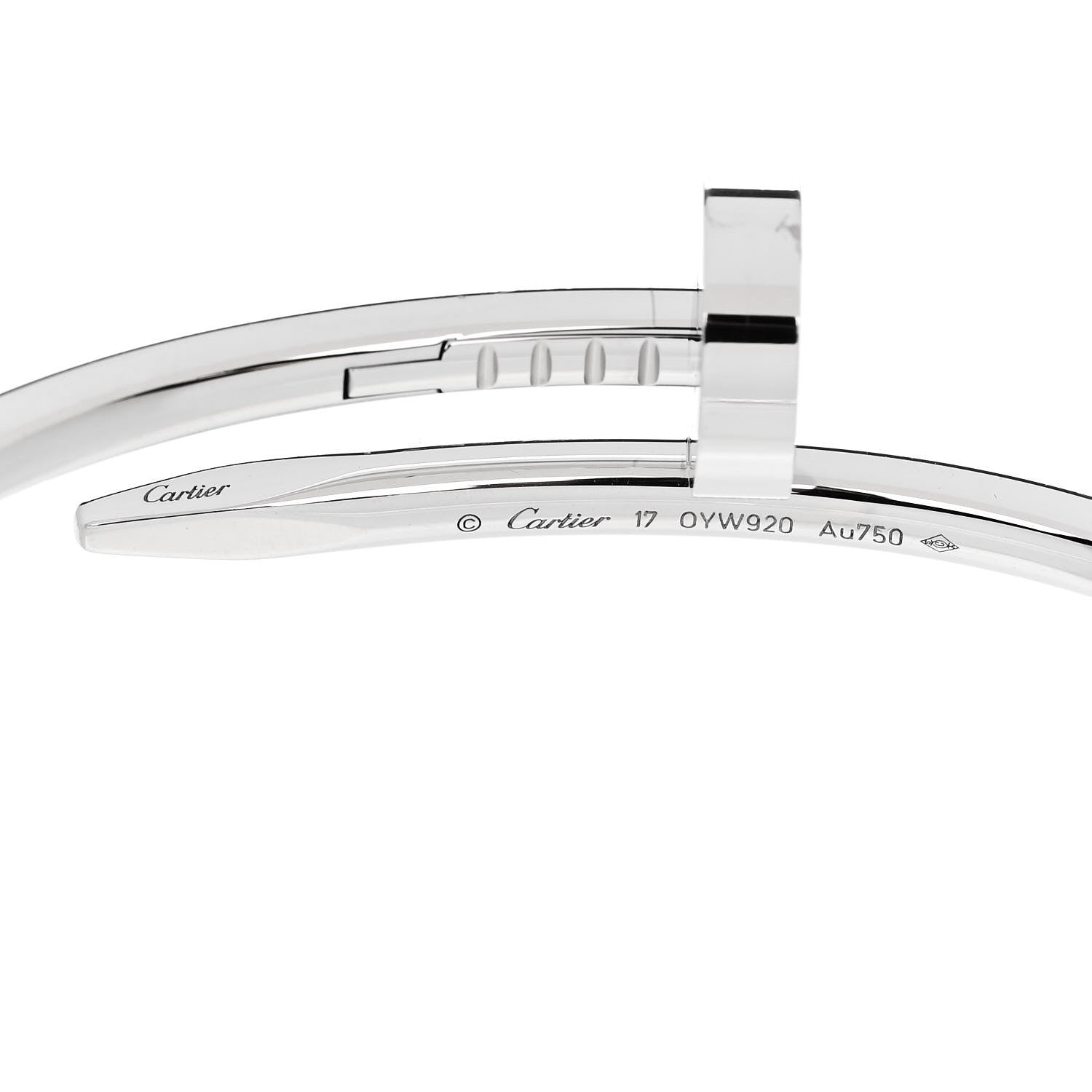 Cartier 18K White Gold Juste Un Clou Bracelet 17 4 of 4