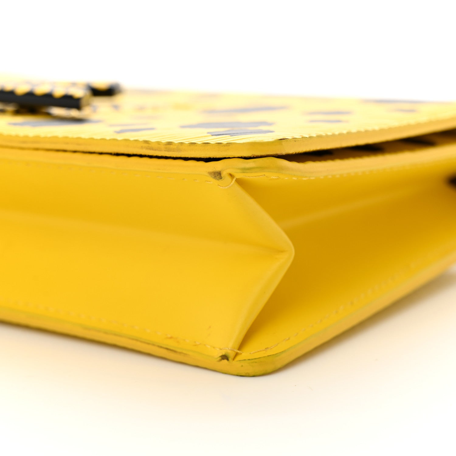 Louis Vuitton LV x YK Epi Infinity Dots Twist Belt Chain Wallet Yellow Black 10 of 12