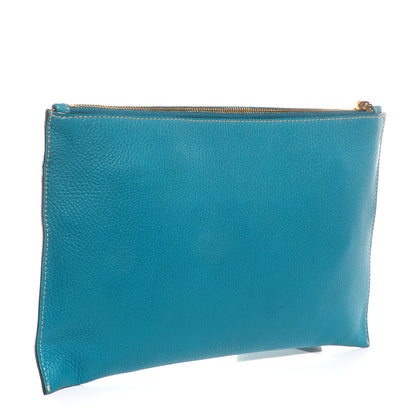 Miu Miu Grained Calfskin Leather Clutch Turchese 3 of 10