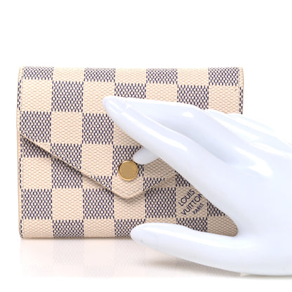 Louis Vuitton Damier Azur Victorine Wallet  Rose Ballerine 2 of 6