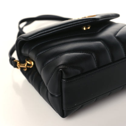 Saint Laurent Calfskin Y Quilted Monogram Toy Loulou Crossbody Bag Black 8 of 9