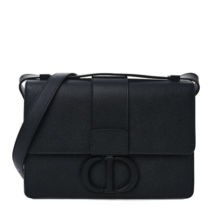 Christian Dior Ultra Matte Grained Calfskin 30 Montaigne Flap Bag Black 1 of 8