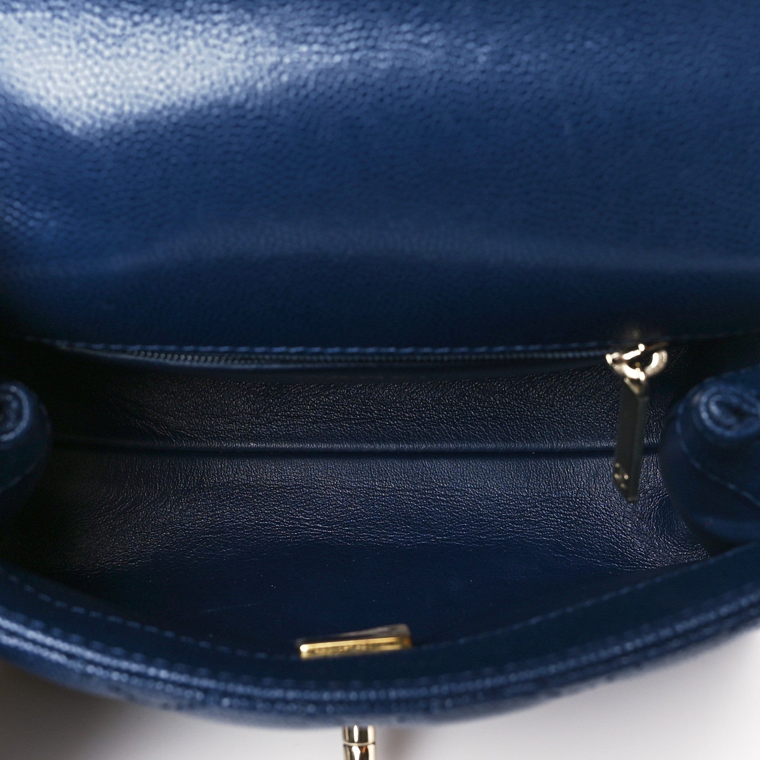 Chanel Caviar Quilted Extra Mini Coco Handle Flap Navy 5 of 11