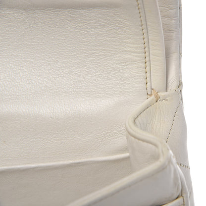 Chanel Lambskin Quilted Medium Double Flap White 13 of 21