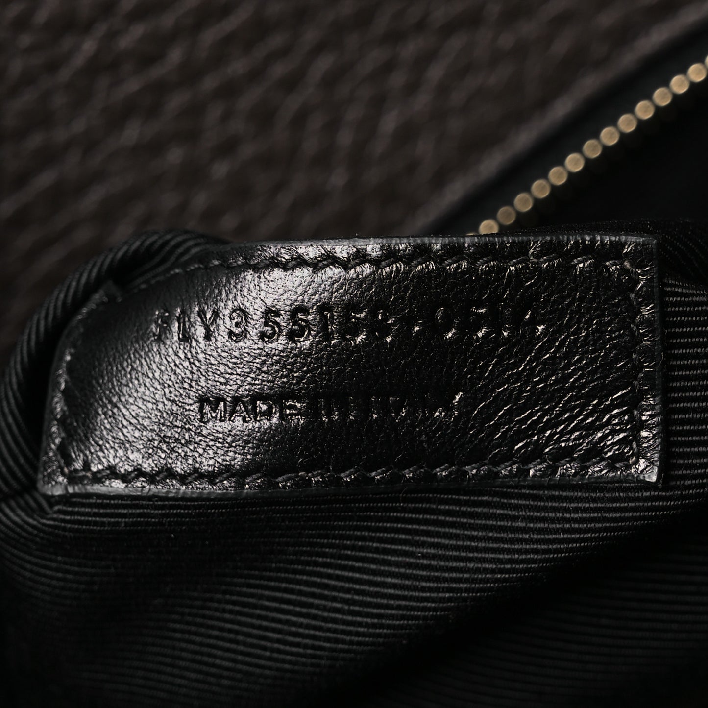 Grained Calfskin Small Sac De Jour Dark Brown