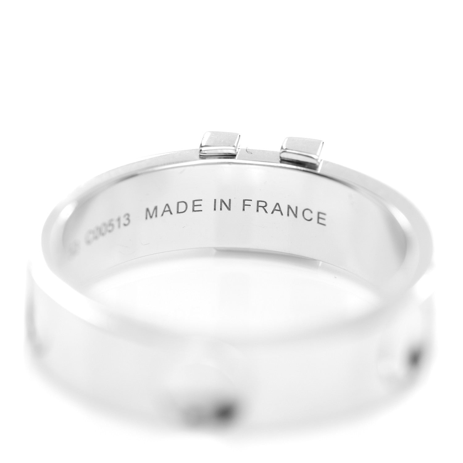 Louis Vuitton 18K White Gold Empreinte LV Ring 53 6.25 4 of 6