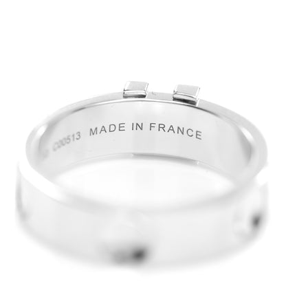 Louis Vuitton 18K White Gold Empreinte LV Ring 53 6.25 4 of 6