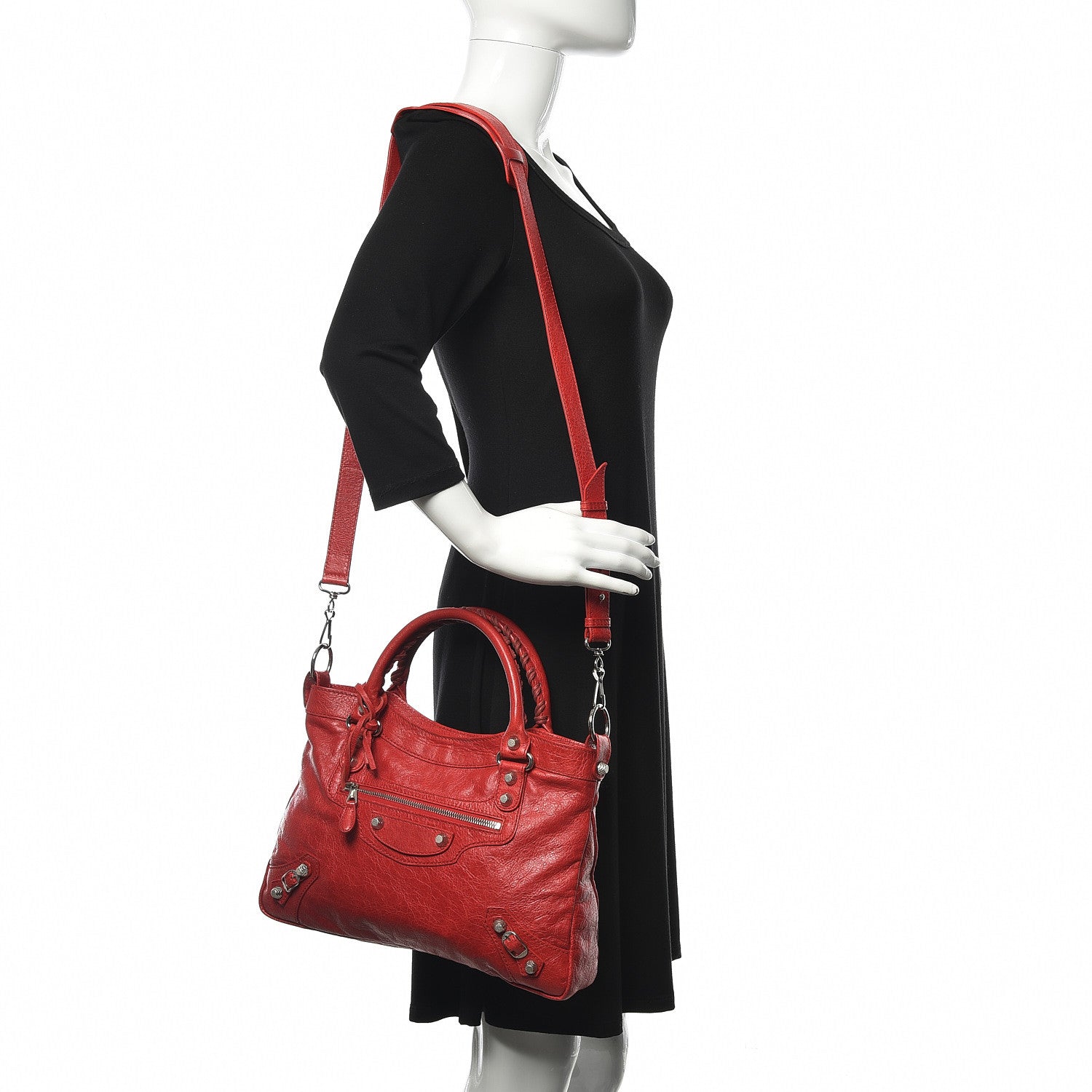 Balenciaga Agneau Giant 12 Silver Hardware Town Rouge Coquelicot 2 of 10