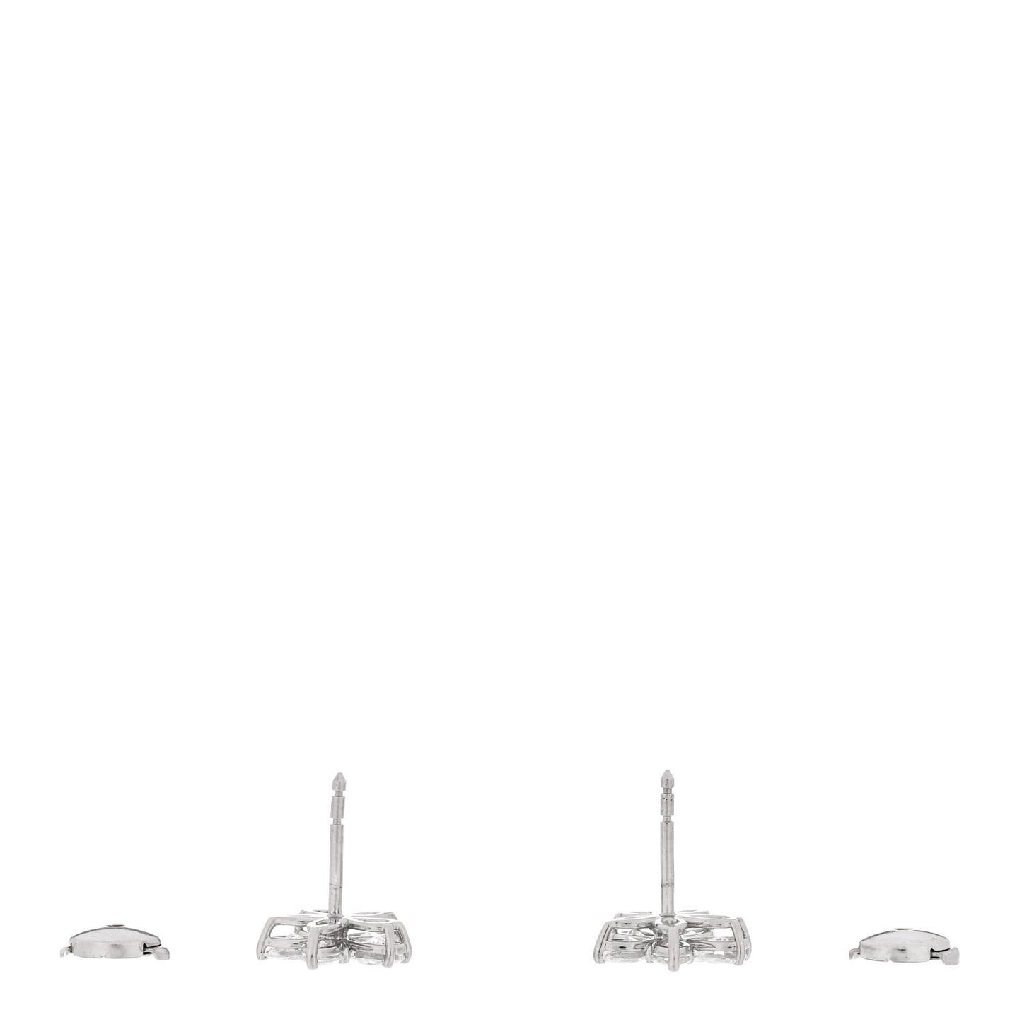 Platinum Diamond Large Mixed Cluster Earrings