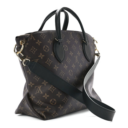 Louis Vuitton Monogram Flower Zipped Tote MM Black 3 of 13