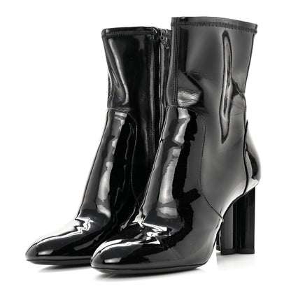 Louis Vuitton Patent Silhouette Ankle Boots 38 Black 3 of 13