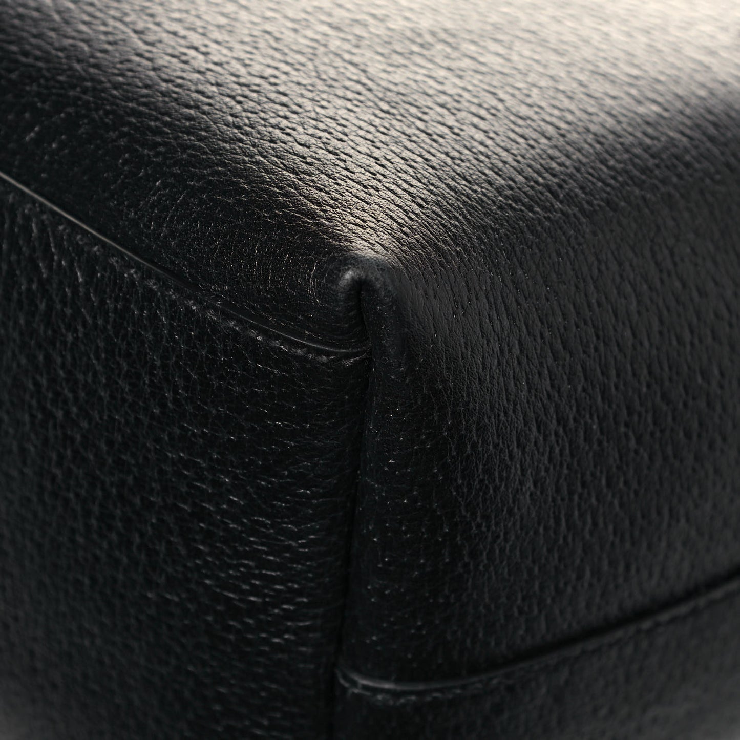 Textured Calfskin Web Medium Ophidia Shopping Tote Black