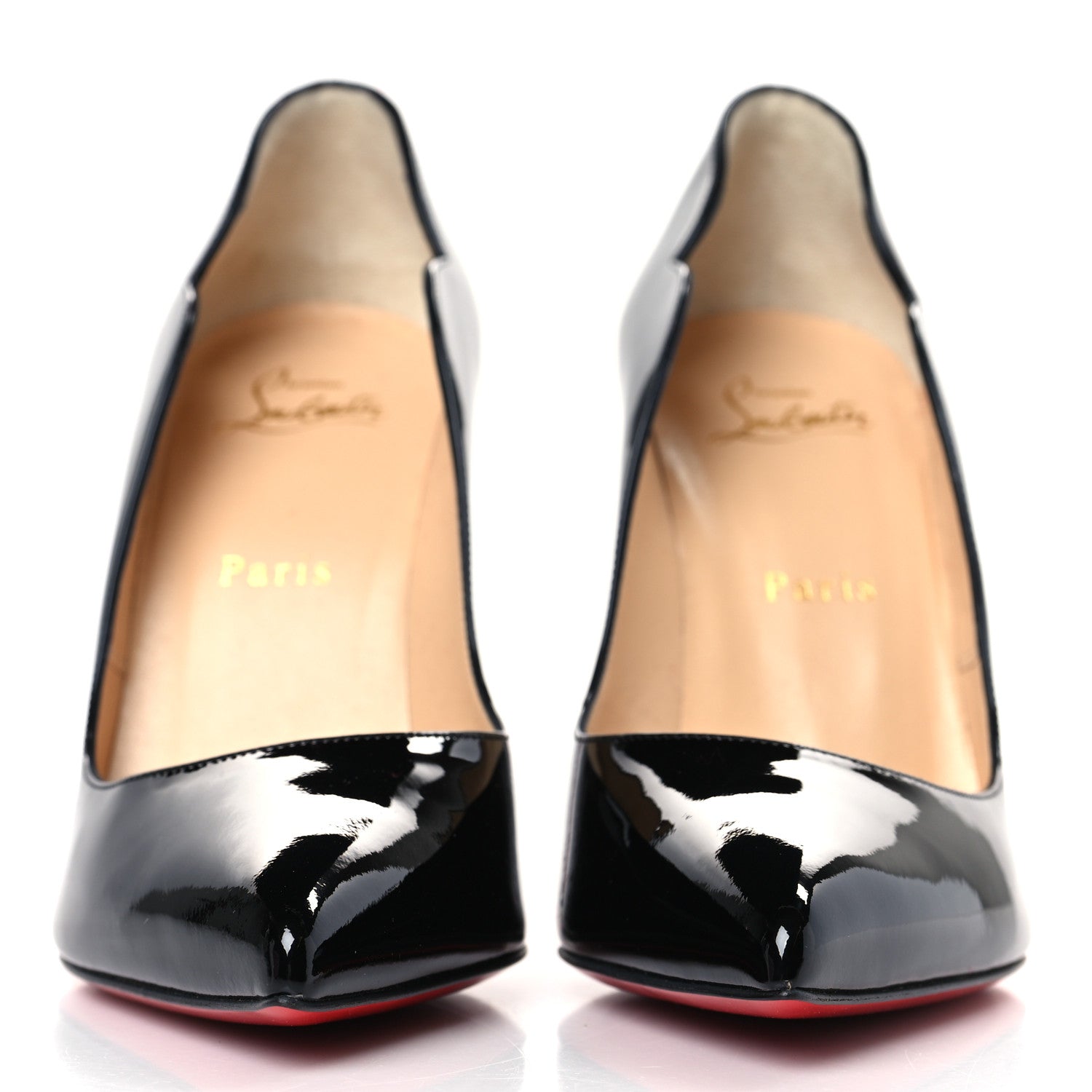 Christian Louboutin Patent Hot Chick 100 Pumps 38 Black 2 of 8
