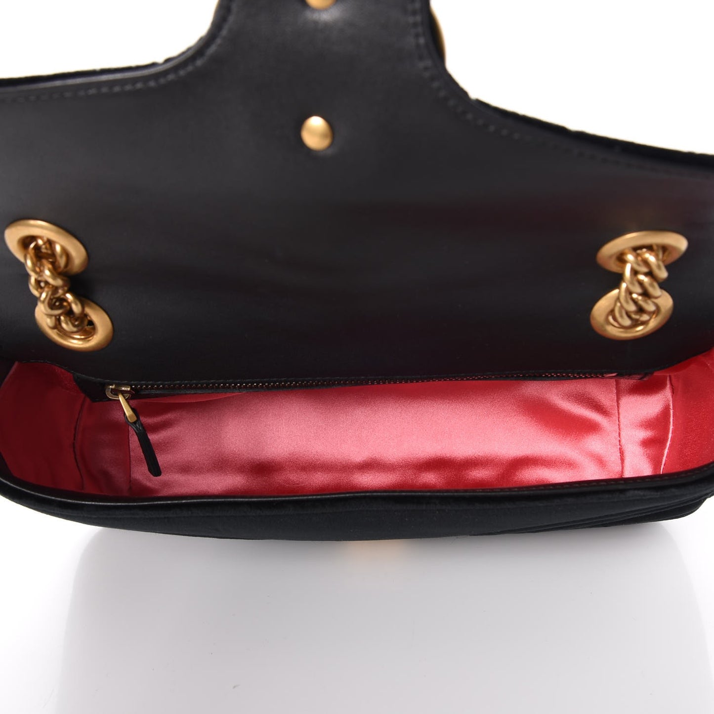 Velvet Matelasse Small GG Marmont Shoulder Bag Black