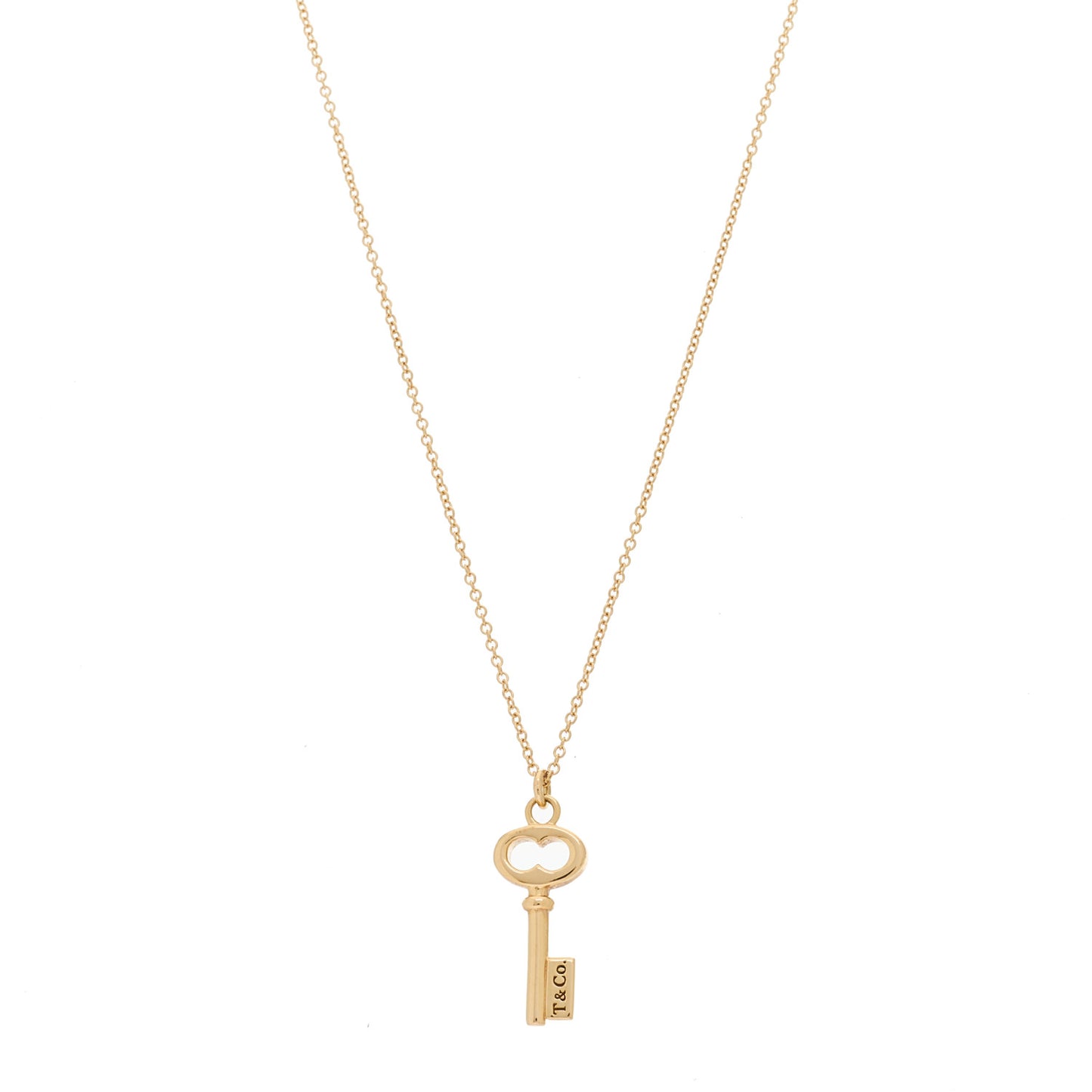18K Rose Gold Mini Key Pendant Necklace