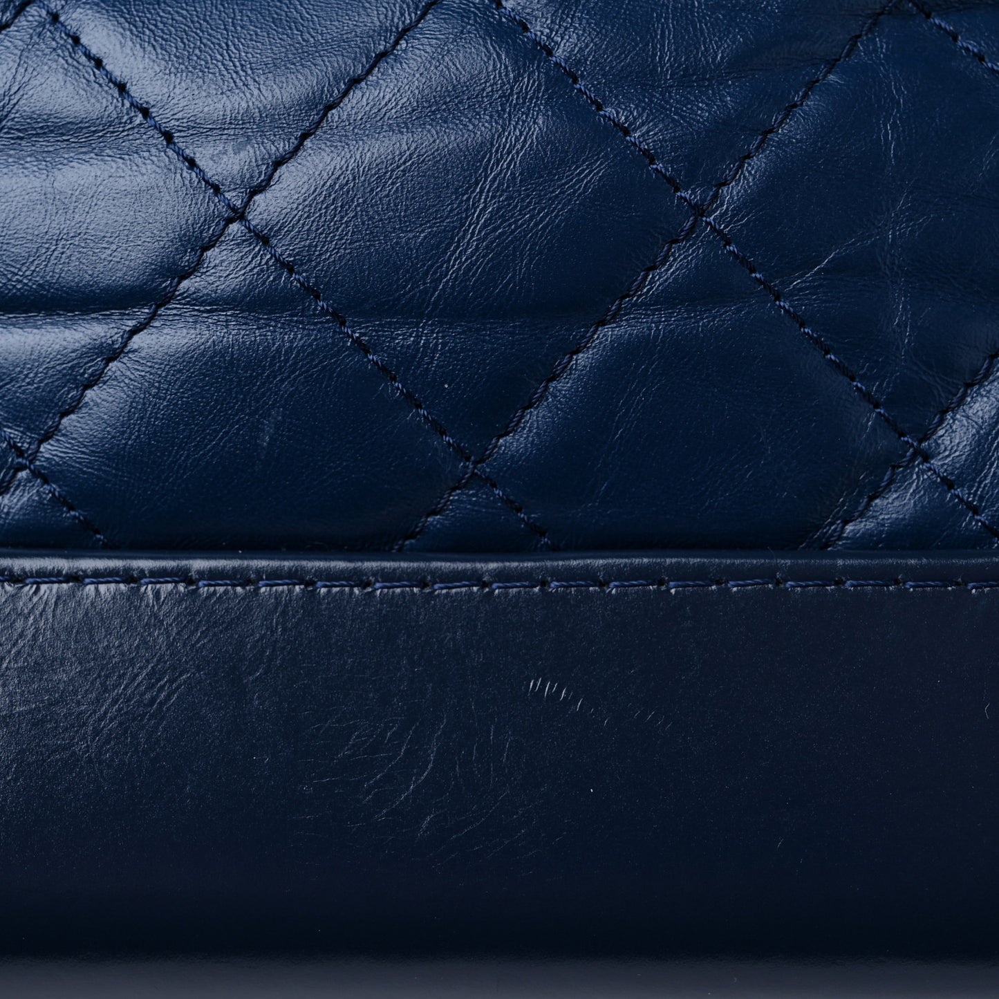 Aged Calfskin Quilted Small Gabrielle Hobo Blue