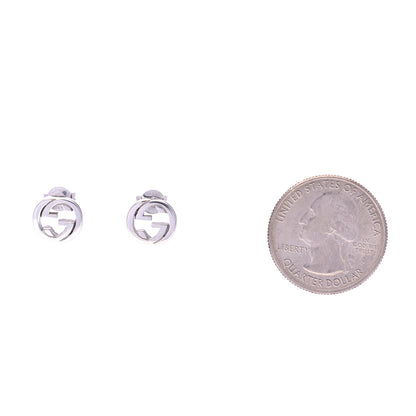 Gucci Sterling Silver Interlocking GG Stud Earrings 2 of 6