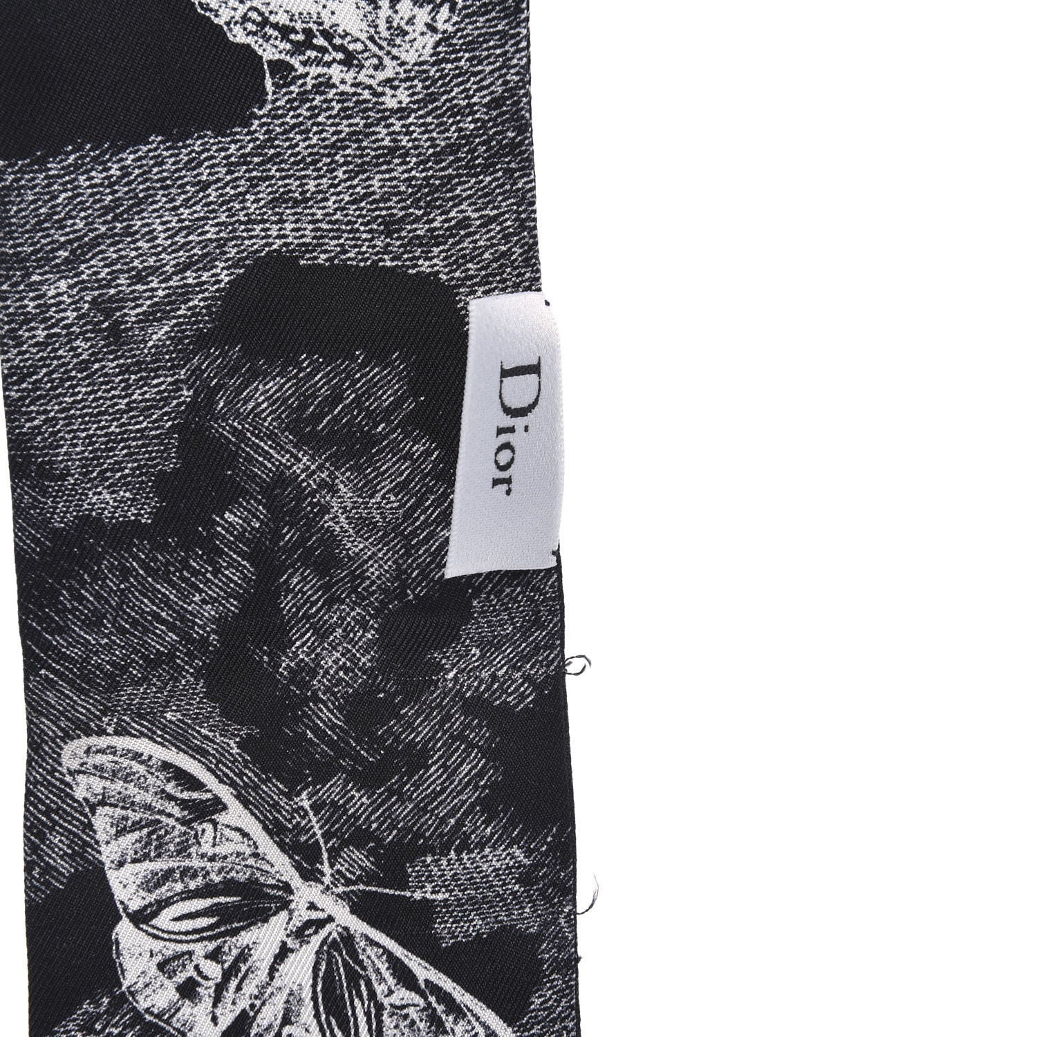 Christian Dior Silk Toile De Jouy Tropicalia Mitzah Scarf Black 3 of 3