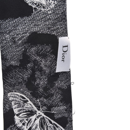 Christian Dior Silk Toile De Jouy Tropicalia Mitzah Scarf Black 3 of 3