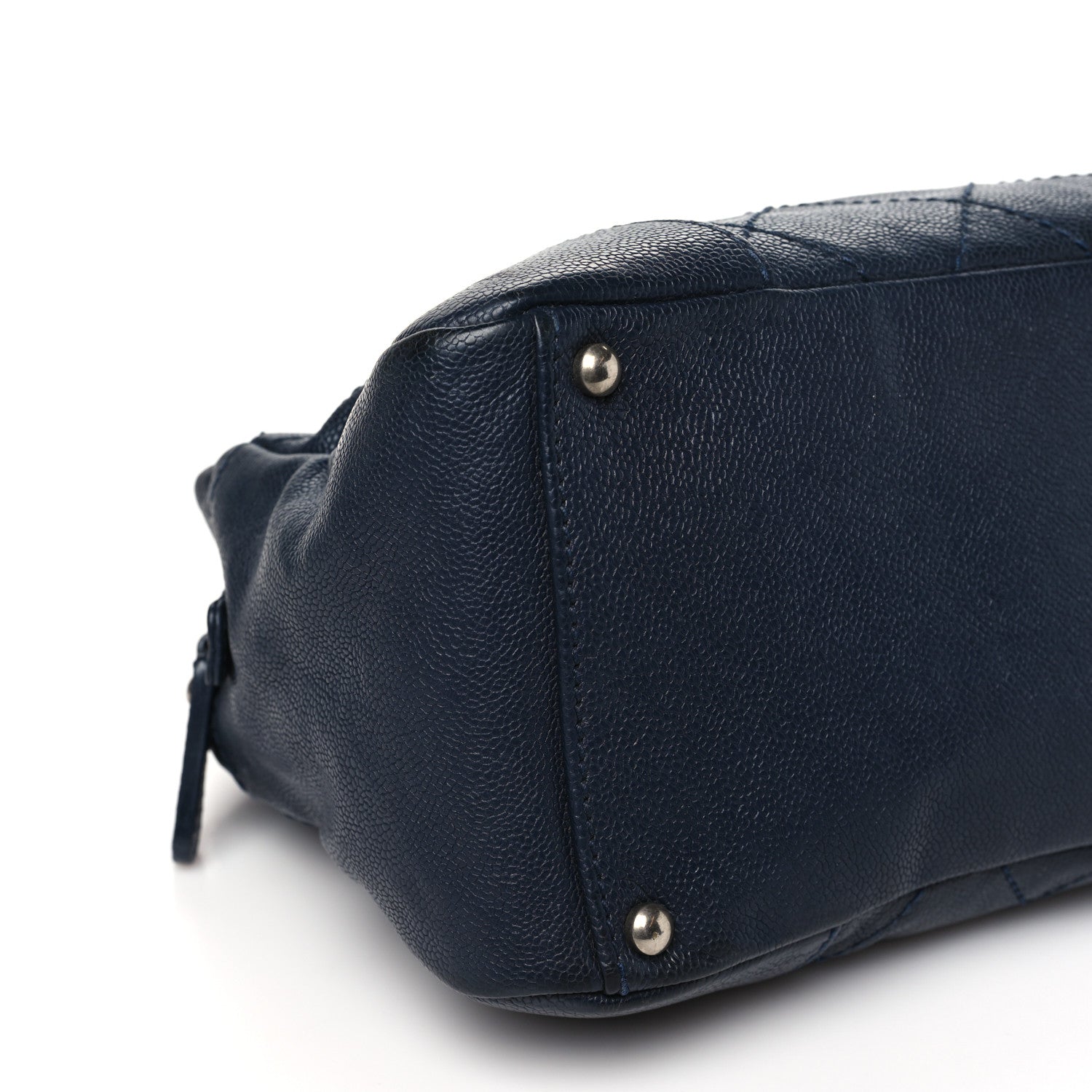 Chanel Distressed Caviar Outdoor Ligne Tote Navy 9 of 12