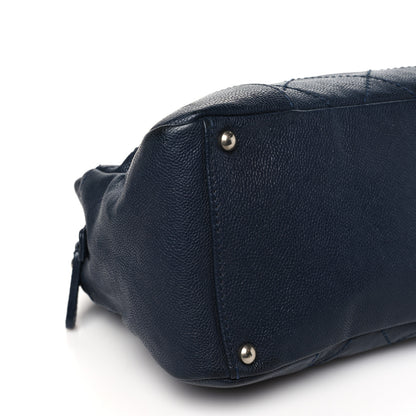 Chanel Distressed Caviar Outdoor Ligne Tote Navy 9 of 12