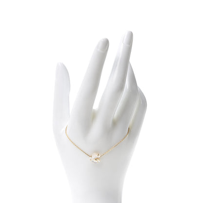 Cartier 18K Yellow Gold Diamond White Mother of Pearl Caresse D'Orchidees Par Cartier Bracelet 2 of 7