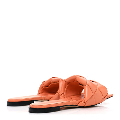 Bottega Veneta Nappa Maxi Intrecciato Lido Flat Sandals 39.5 Papaya 5 of 10
