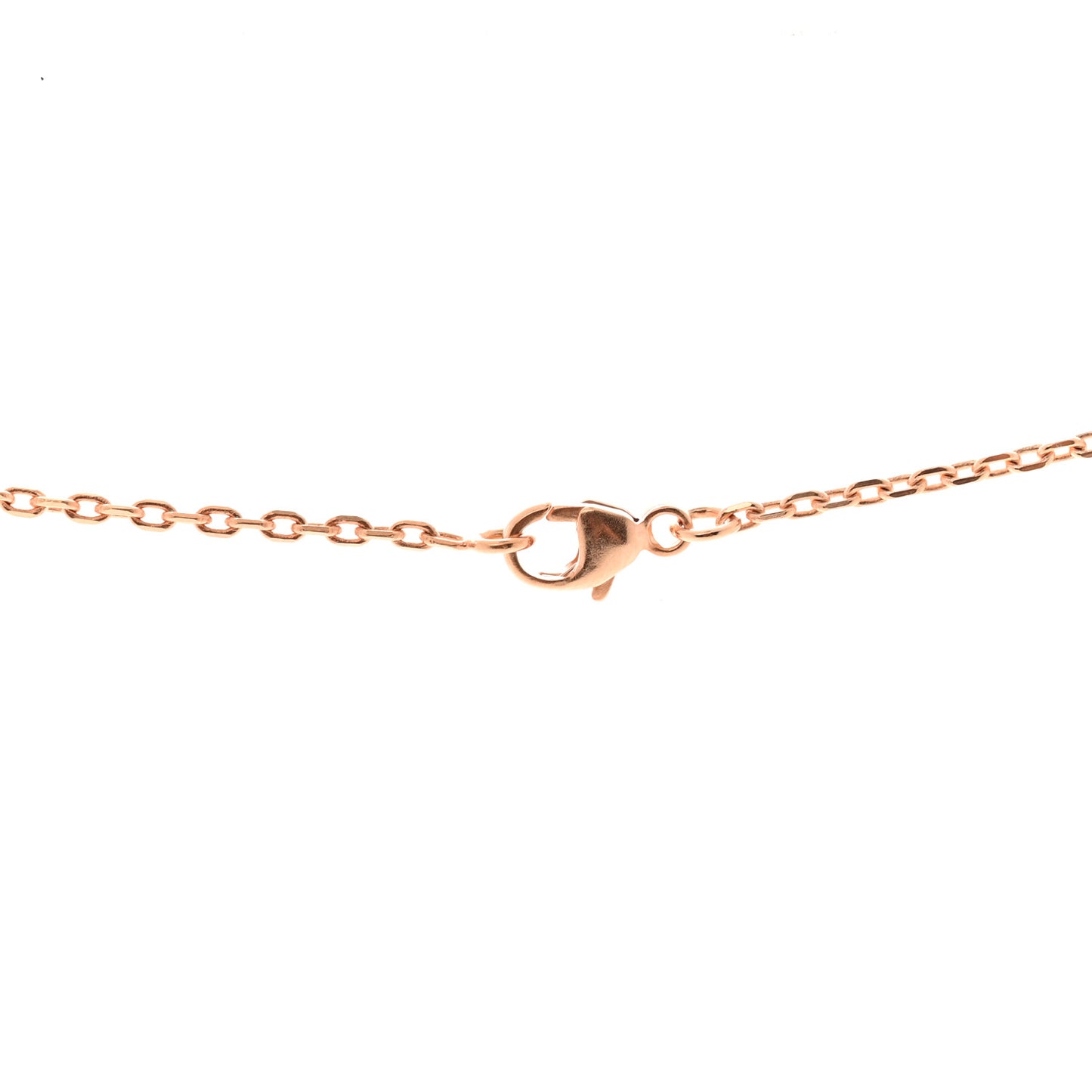 Lacquered Rose Gold Mini Pop H Pendant Necklace Marron Glace