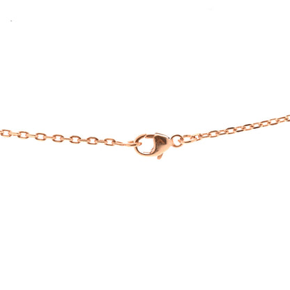 Hermes Lacquered Rose Gold Mini Pop H Pendant Necklace Marron Glace 4 of 6