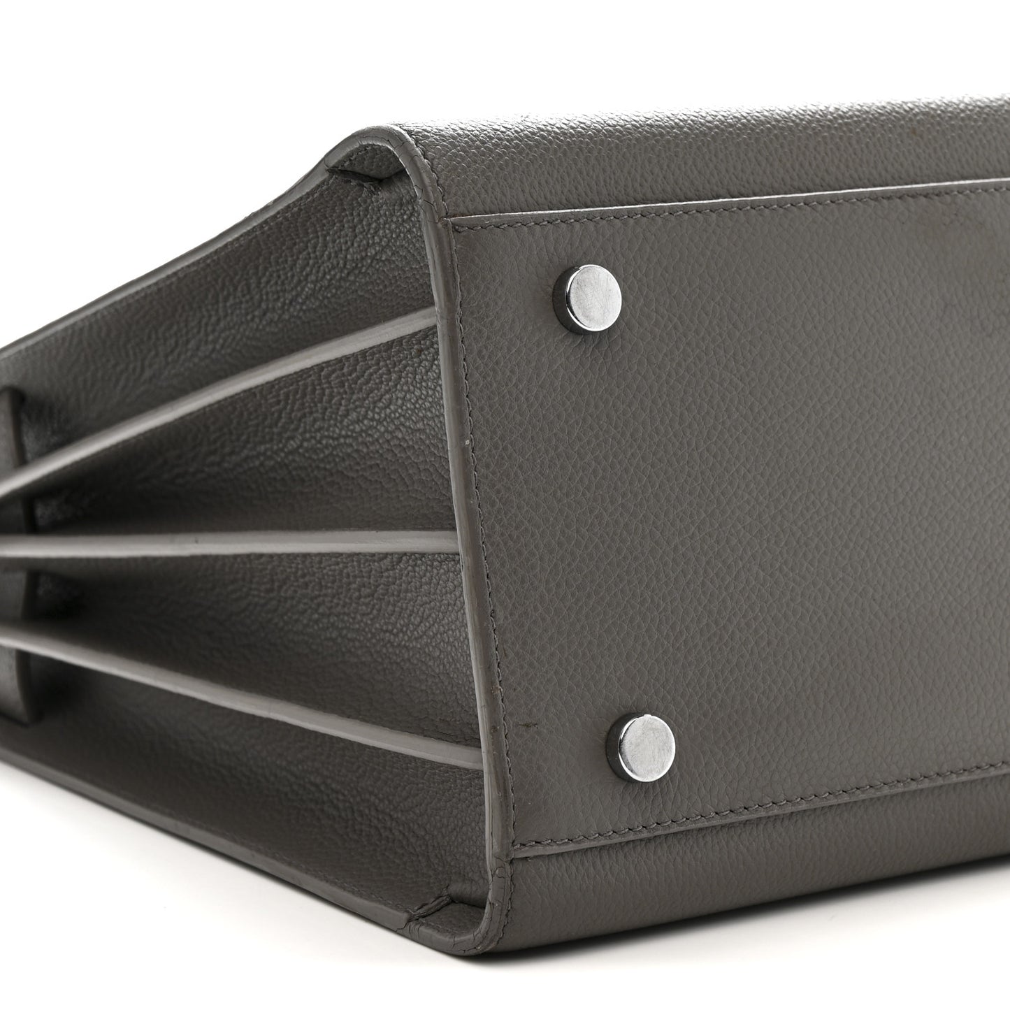 Grained Calfskin Small Sac De Jour Fog